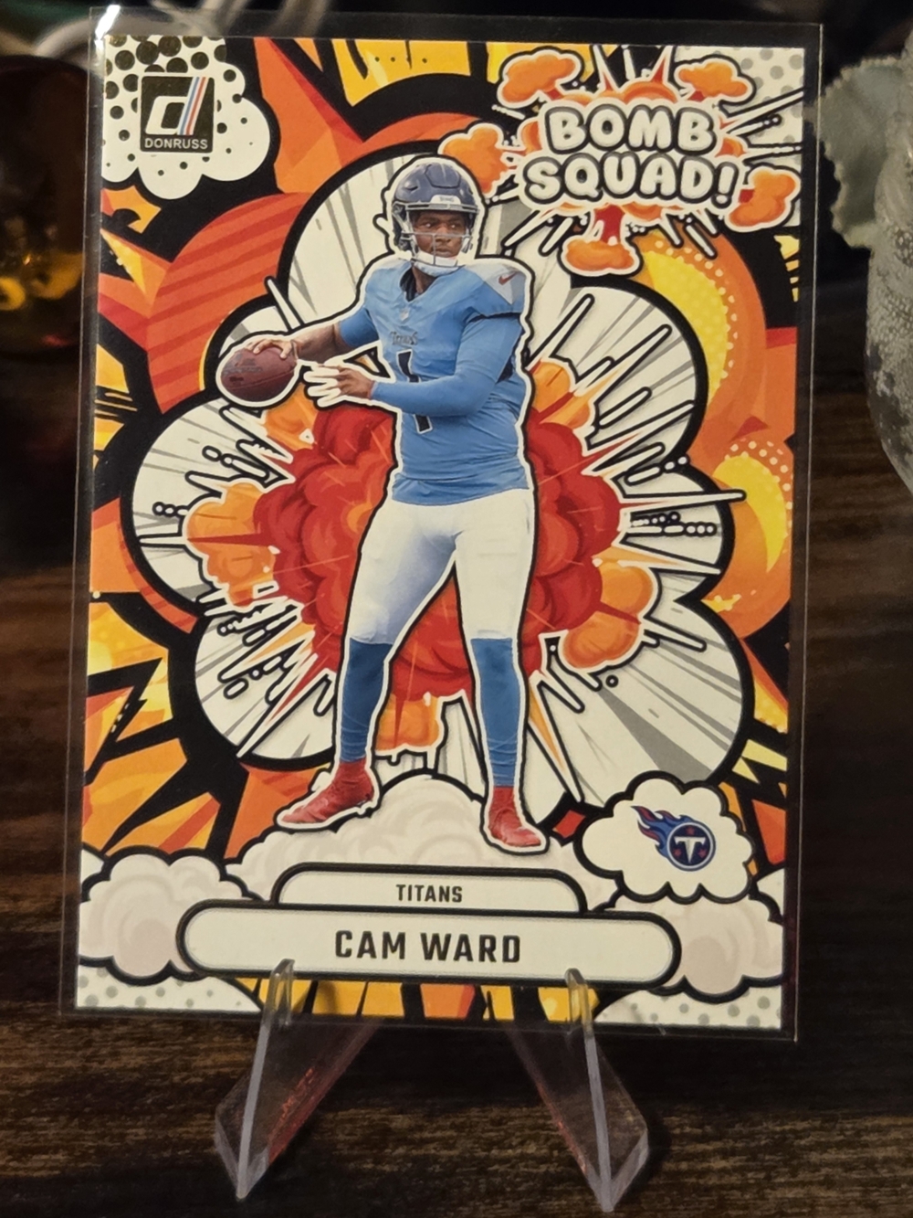 Russ Bomb Squad Cam Ward Tennessee Titans Football Card - Blue/Red